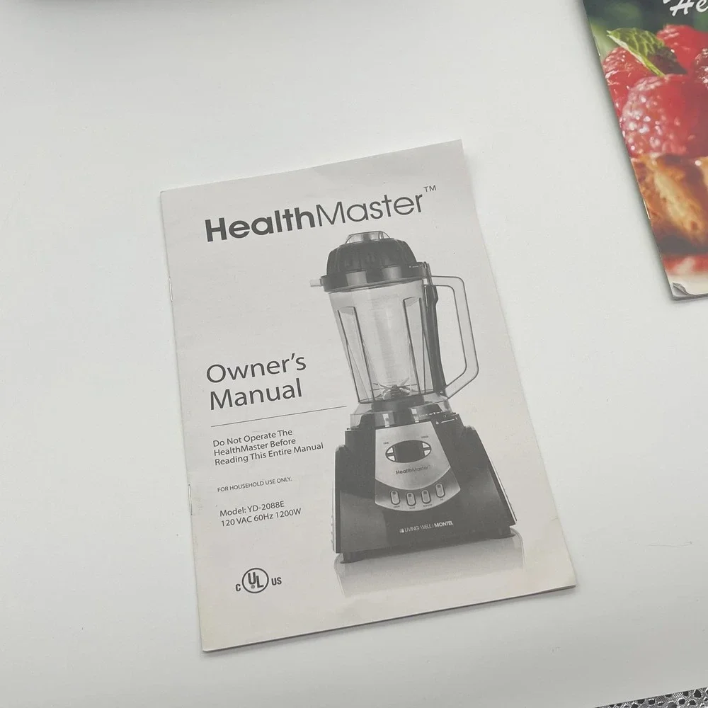 HealthMaster Living Well Montel Williams 1200W Blender Emulsifier YD-2088E with